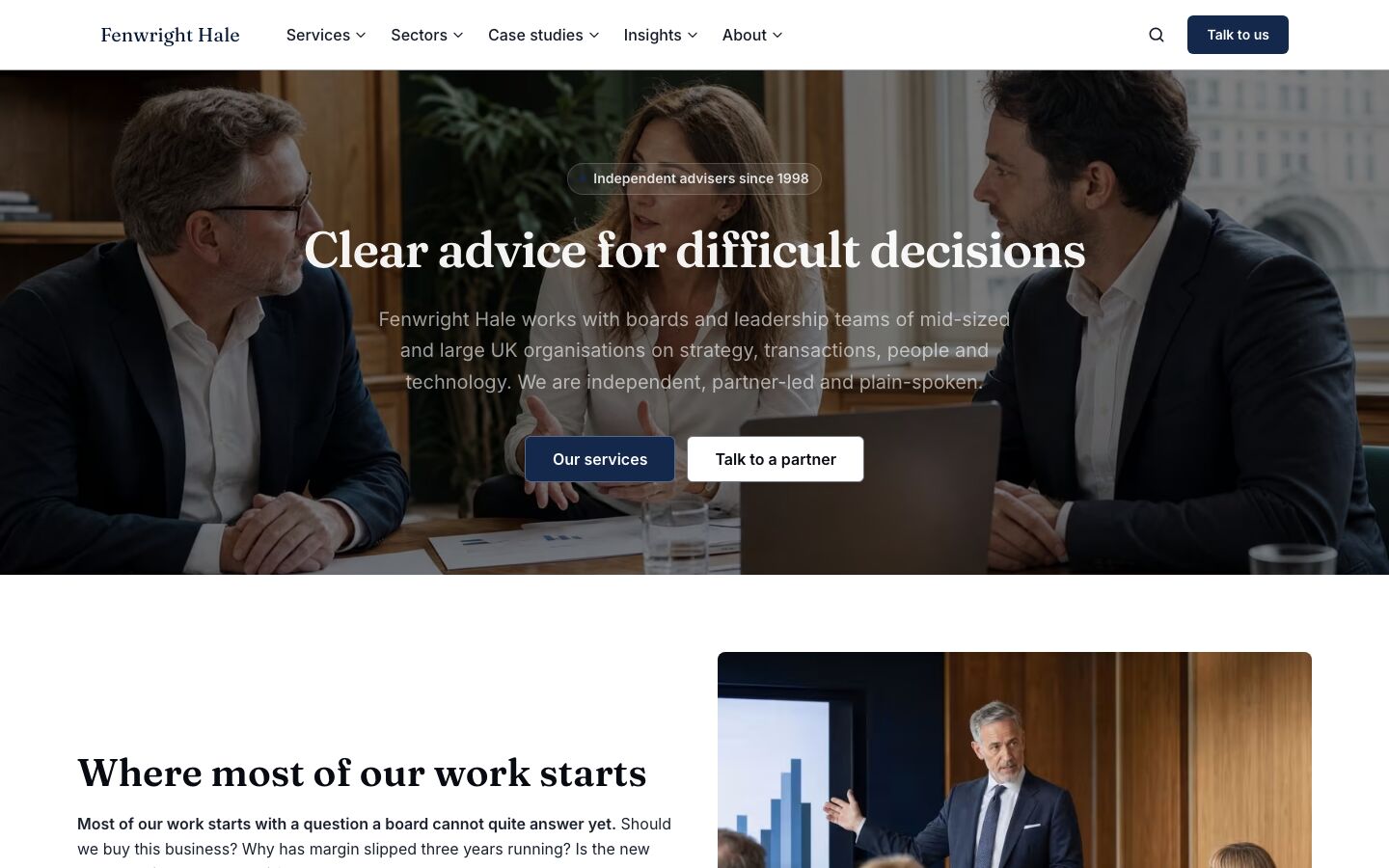 Fenwright Hale homepage
