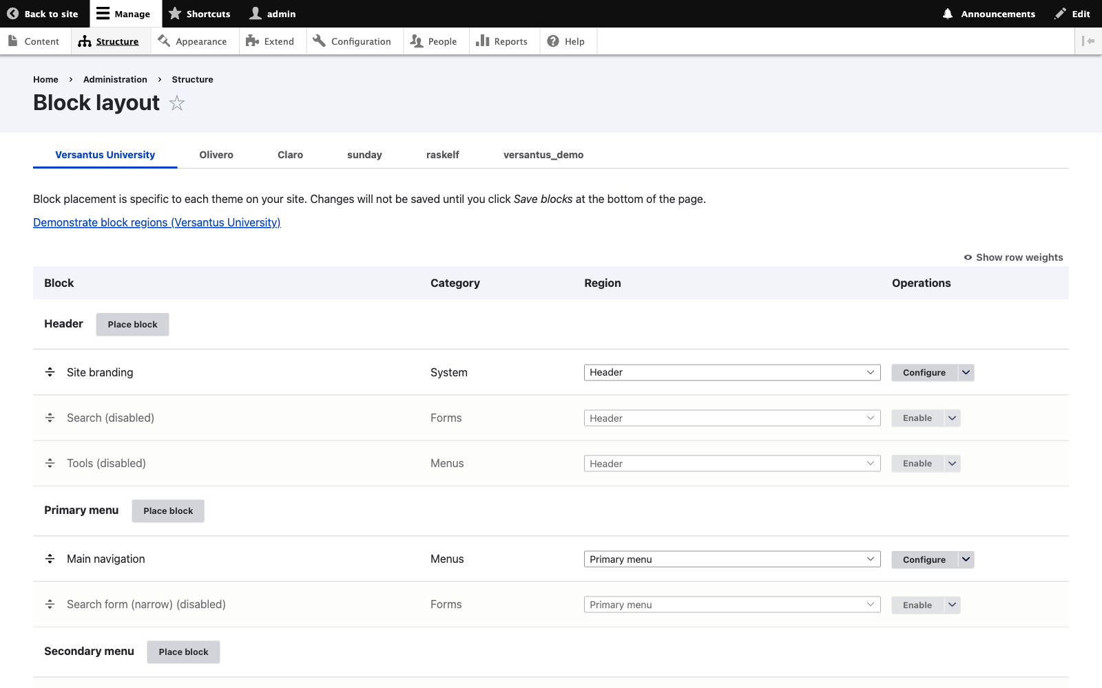 Block Layout Management